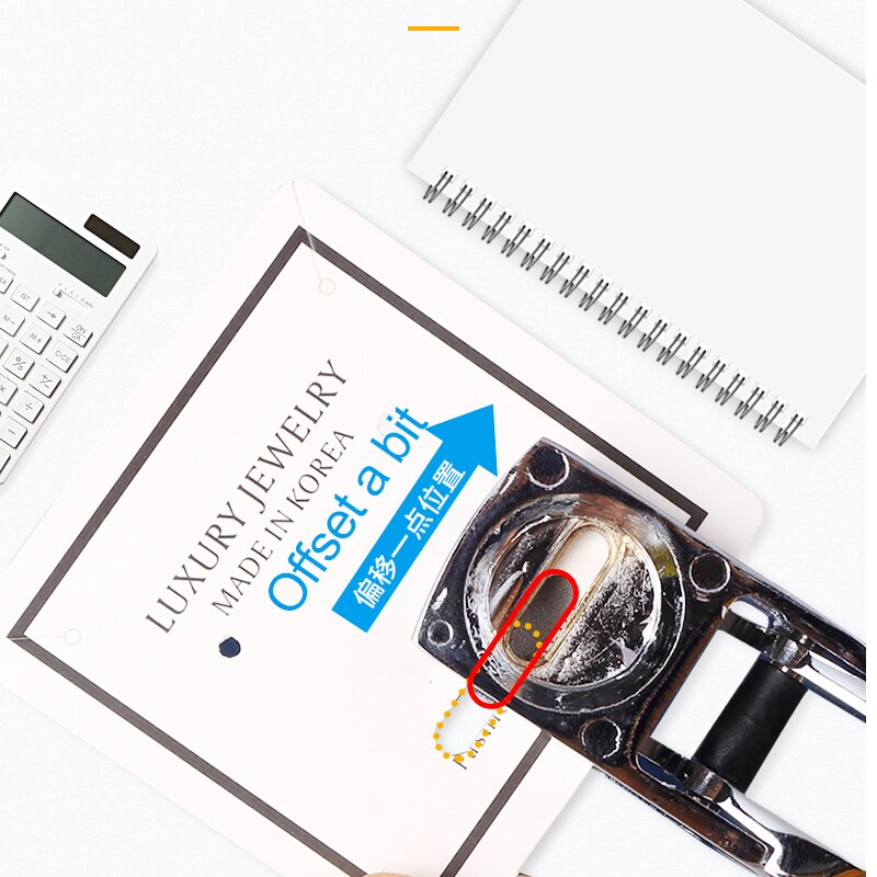 Certificate ID Card Hole Puncher Oval Slot Punch Paper Cutter Planner Scrapbooking Tool Office Stationery School Supplies