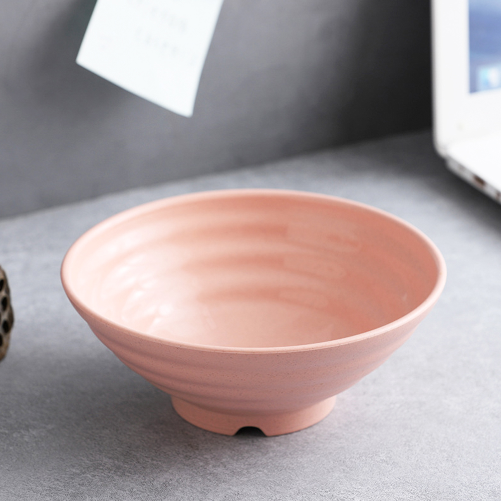 Wheat Straw Anti-Fall Bowl Dinner Bowl Bamboo Fiber Divided Dining Bowl Cartoon Snack Tray Breakfast Dishes Kitchen Tableware: Pink