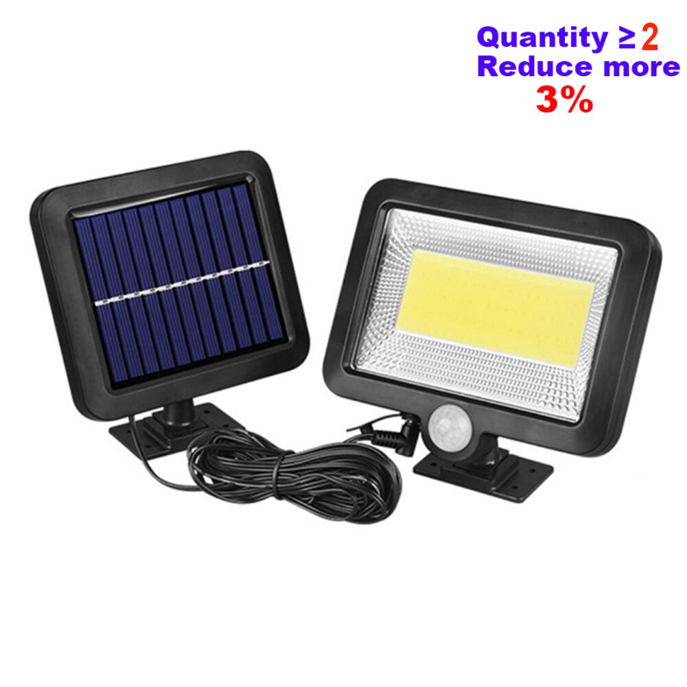 120LED COB Solar Light Outdoor Motion Sensor Wall Light Waterproof Garden Lamp Spotlights Emergency Pathway Street Security Lamp: 100COB no remote
