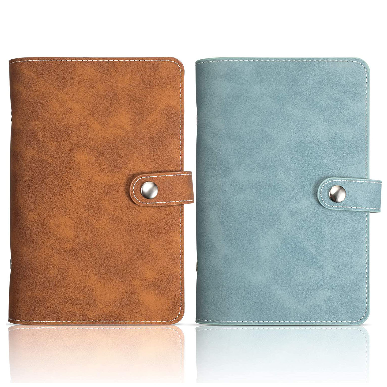 2 Stuks A6 Pu Lederen Notebook Bindmiddel, hervulbare Journal Bindmiddel Cover Persoonlijke Planner Losbladige Map Voor A6 Filler Papier