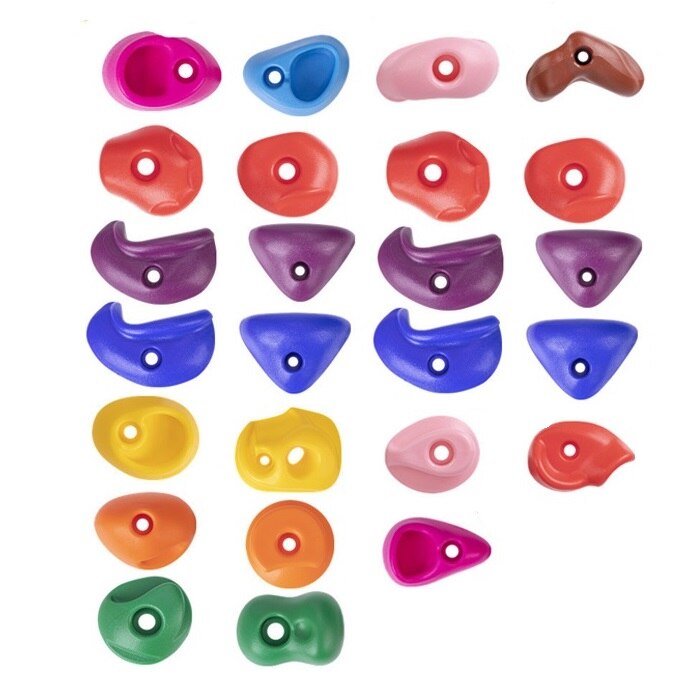 25Rock Enkel Gat Klimmen Houdt Voor Kids, Klimmen Rotsen Voor Indoor Outdoor Set, rock Muur Grips Kit En 2Inch Montage Hardware: set 2