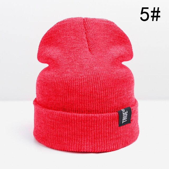 Winter baby muts gebreide kinderen jongens mutsen muts effen katoen baby meisjes mutsen muts herfst winter kinderen muts warme verdikte muts: Rood