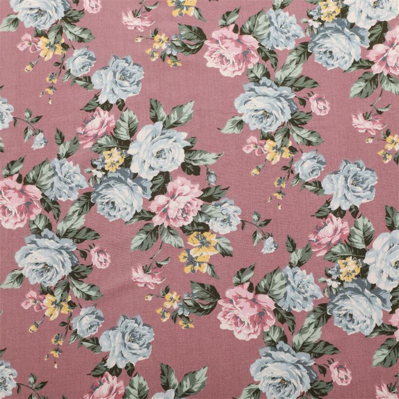 Tela de algodón para coser, tela de retazos, acolchado, Tecido álbum de recortes, material hecho a mano DIY, gris, rosa, rejilla de flores de peonía