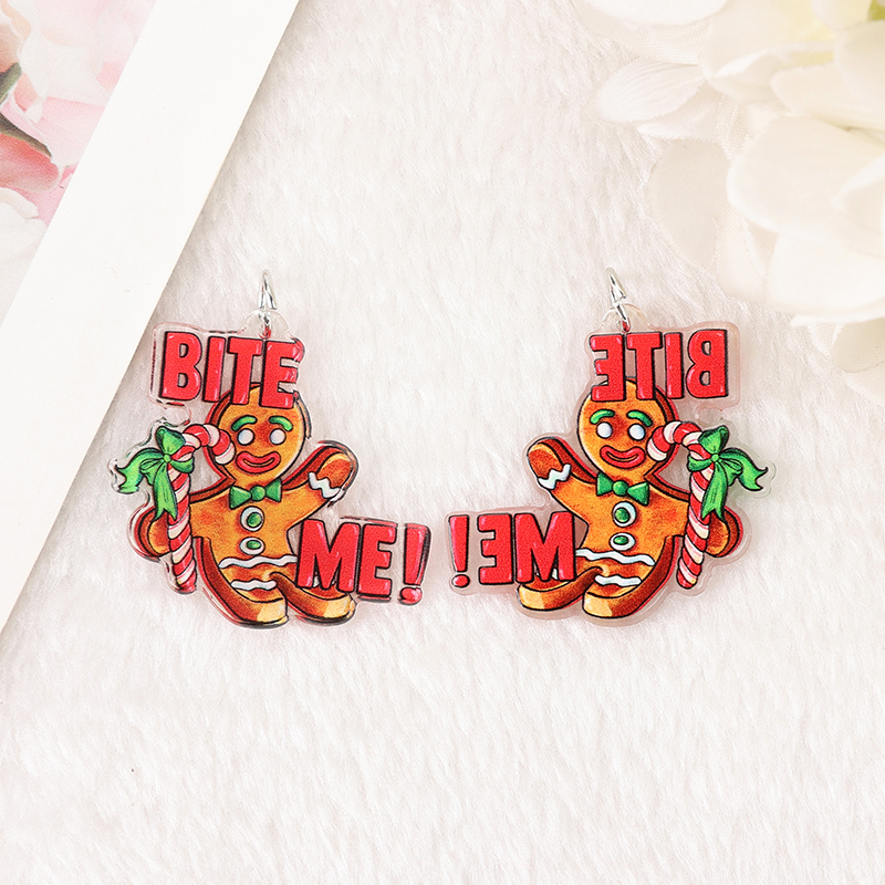 8 pezzi di ciondoli natalizi creativi in acrilico Gingerman Santa Jewlery risultati per collana fai da te