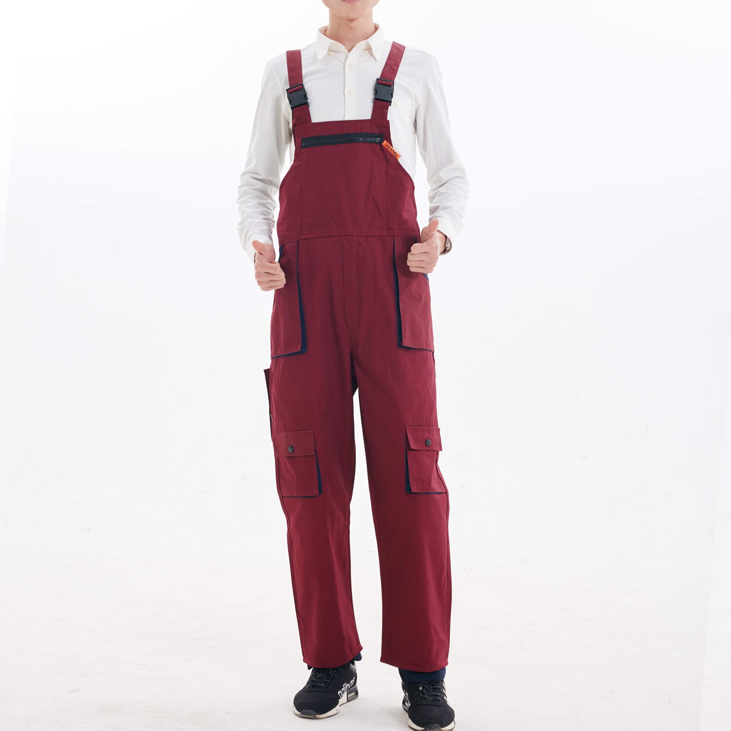 Heren grote mouwloze garage jumpsuit monteur kleding ambachtsman werkkleding coole casual cargo overalls lange broek zakken