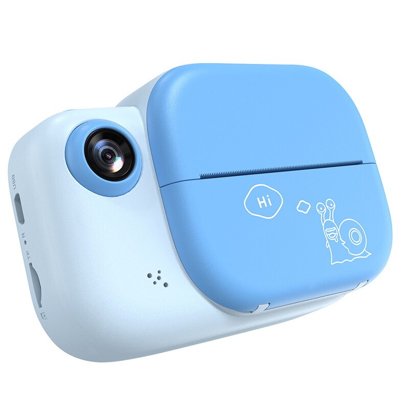 3 Inch Children Digital Camera 12M HD Thermal Instant Print Camera Photo Printing Dual Purpose Camera For Kids Birthday: Blue