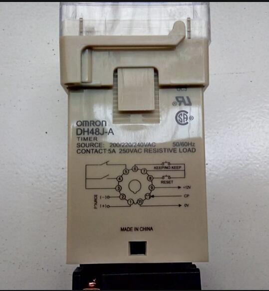 OMRON DH48J-A AC220V 3A Electrical Digital Counter Preset 11 Feet Relay With Power Failure Memory Function