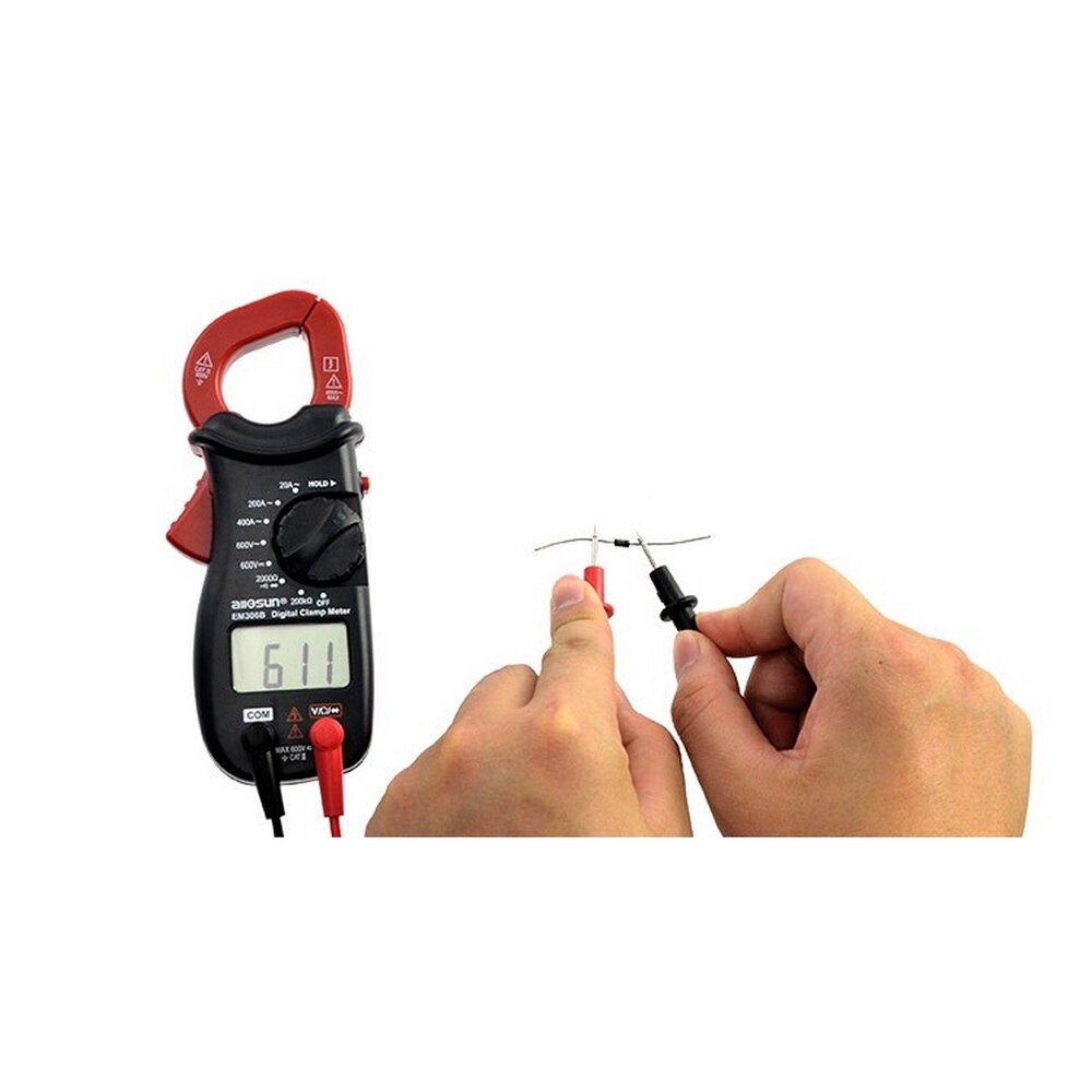 Mini Digital Clamp Multimeter Voltmeter with Buzzer Electronic Tester AC/DC Voltage Current Resistance Continuity Tester Meters