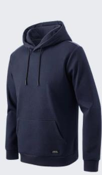 Xiaomi mijia life men's fleece hooded sweater trend wild suede men's sweater autumn and winter models smart home: Navy XL