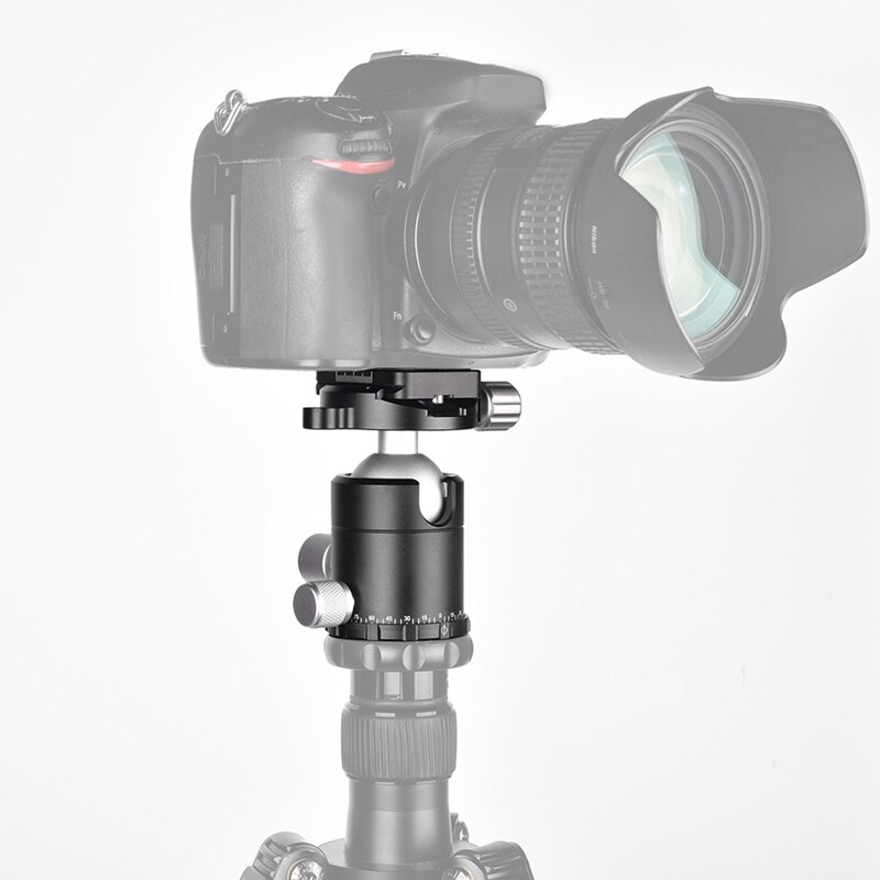 X-36S Aluminium Alloy Tripod Head Ballhead Monopod Head Adjustable Angle with Storage Pouch 2 Mini Wrench for Ball Head