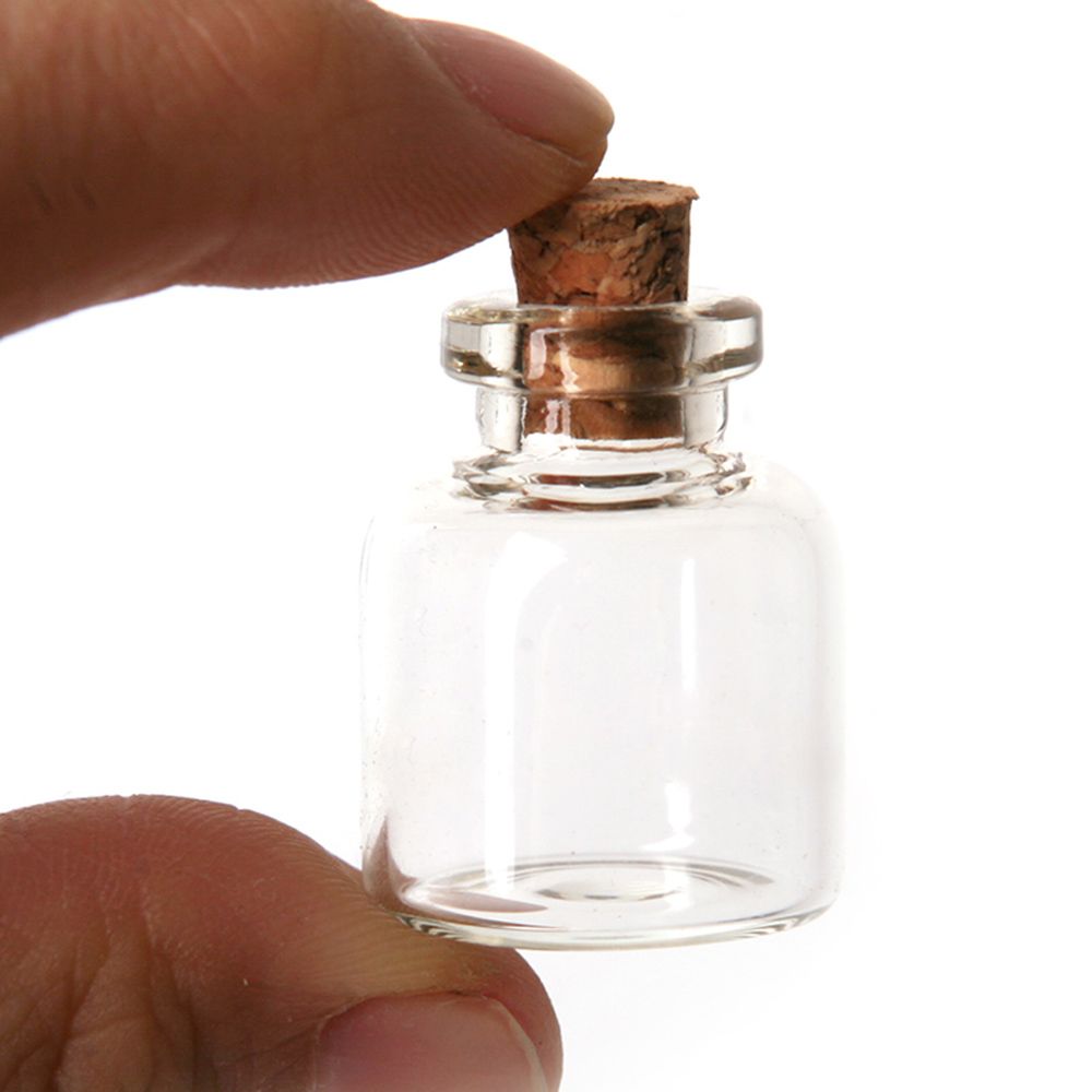 5 stk mini ønskeflaske glaskork tomme prøveglas opbevaringshætteglas gør-det-selv vedhæng boligdekoration korkprop flasker