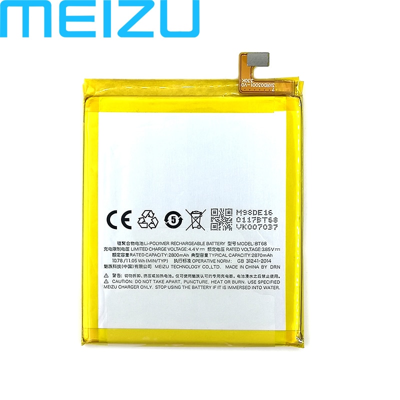 Teléfono Meizu M3 M3S / M3S mini Y685Q M688Q M688C M688M M688U BT15 batería Original de 2870mAh + a domicilio
