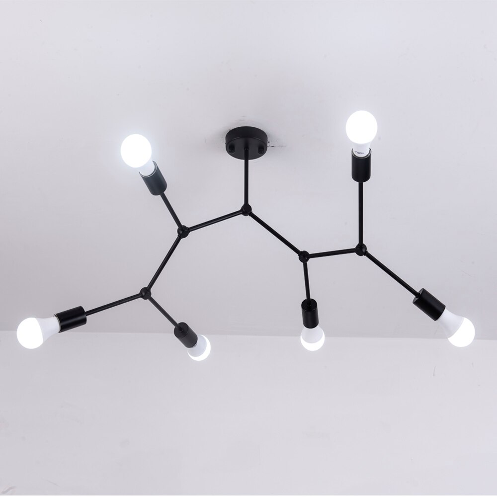 Loft moderne LED lustre lumière arbre branche lustre lampe lustre décoratif lustre plafonnier pour cuisine salon