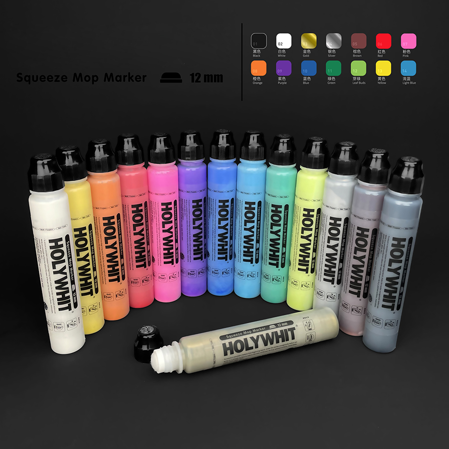 50ml graffiti pływ długopis Farba na bazie oleju Podpis Okrągła końcówka Zakreślacz Wodoodporny 12mm farba długopis znak Malowanie ścian