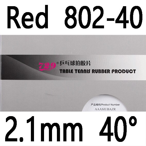 RITC 729 Provincial Xinzhuan series 755 799 802-40 804 837 Table Tennis Rubber with Sponge: Red 804-40 2.1mm