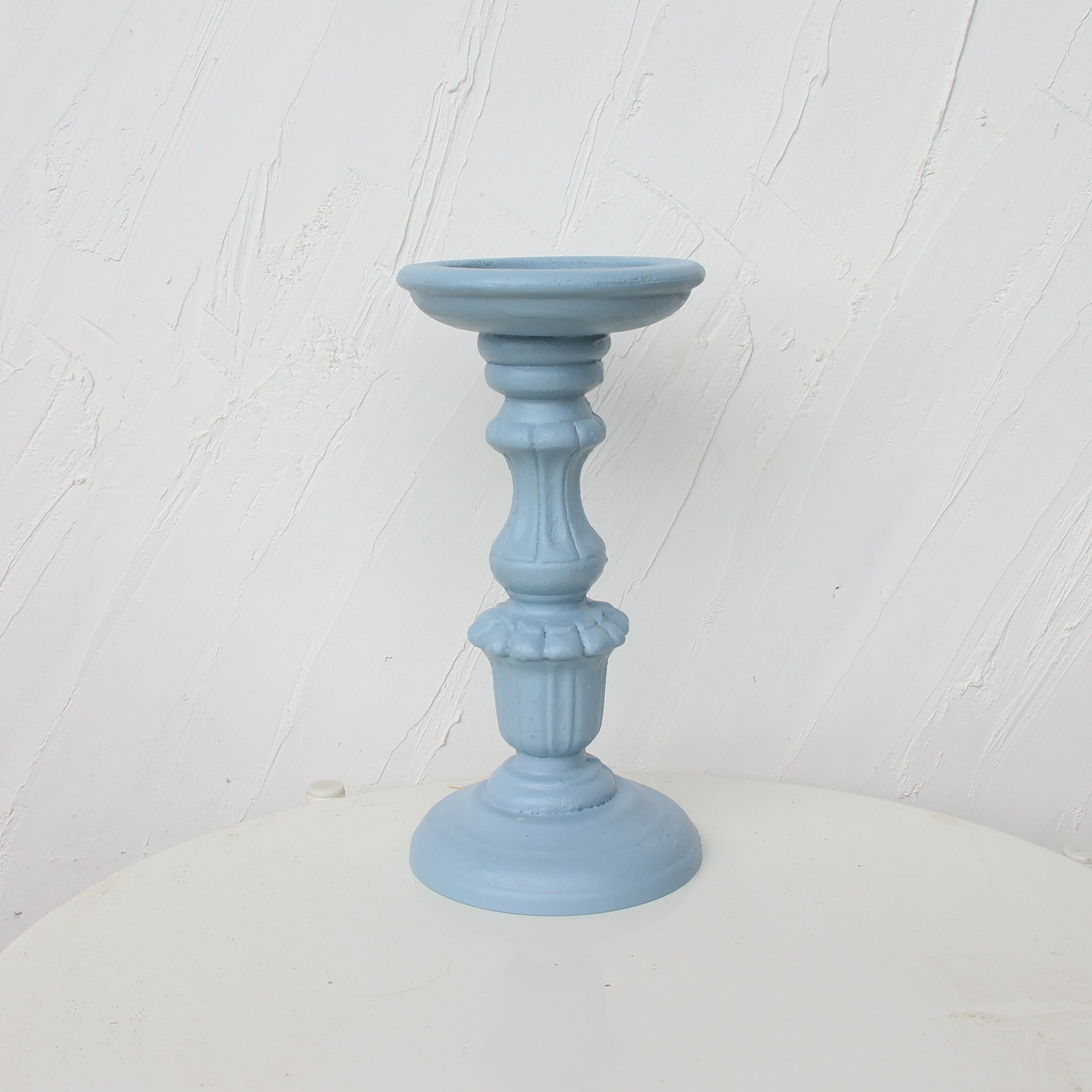 Kandelaar Houten Creatieve Kandelaar Patroon Lade Kaarshouder Handgemaakte Tafel Desktop Rustieke Bruiloft Decor: L / Blauw