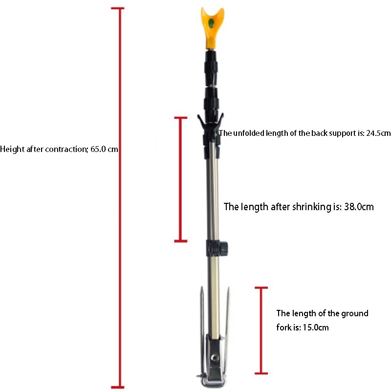 2.1M Rotating Fishing Rod Bracket Metal Stretch Rod Pole Bracket Fishing Rod Bracket Fishing Tool