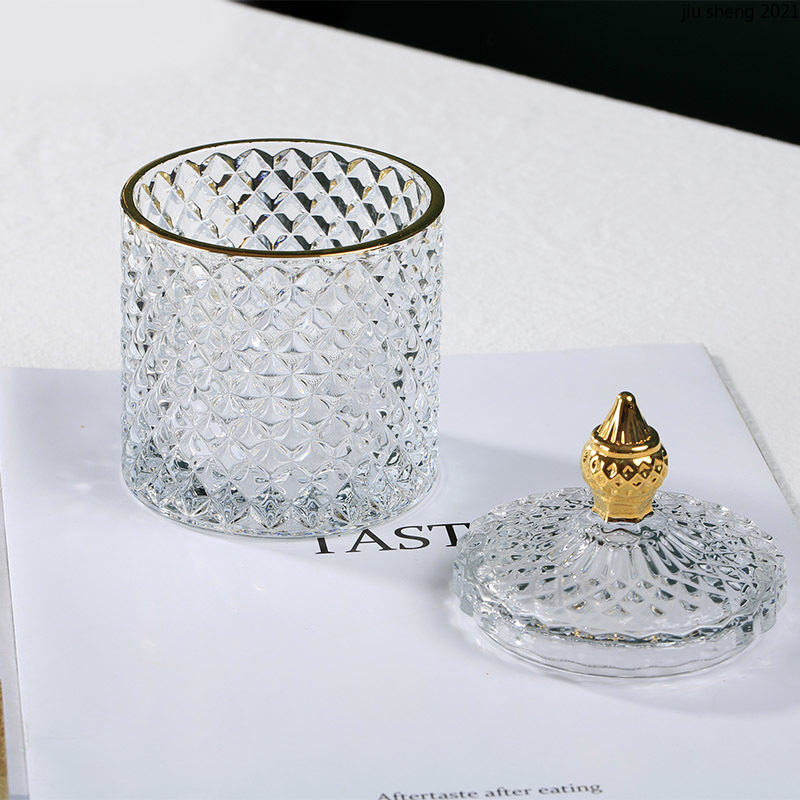 Bocal de rangement en verre français Phnom Penh, boîte transparente pour coton-tige, bijoux, bonbons, thé, bouteille d&#39;aromathérapie, décoration de la maison