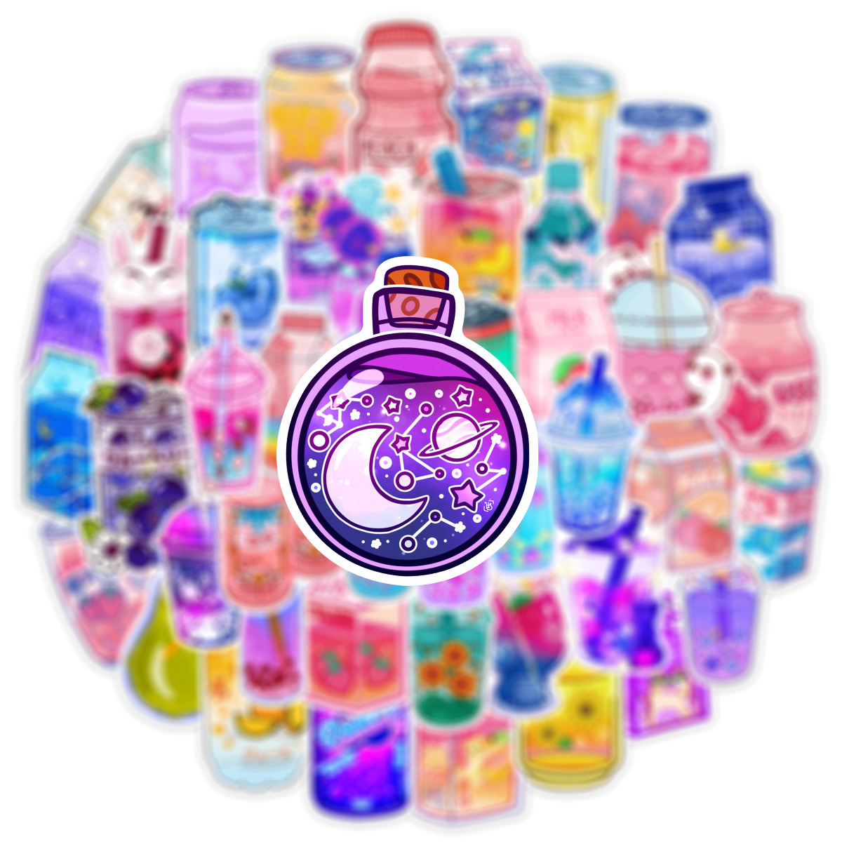 10/25/50pcs mignon Kawaii Ins Style boisson autocollants Graffiti pour voyage bagages bouteille d'eau réfrigérateur téléphone ordinateur portable Scrapbooking