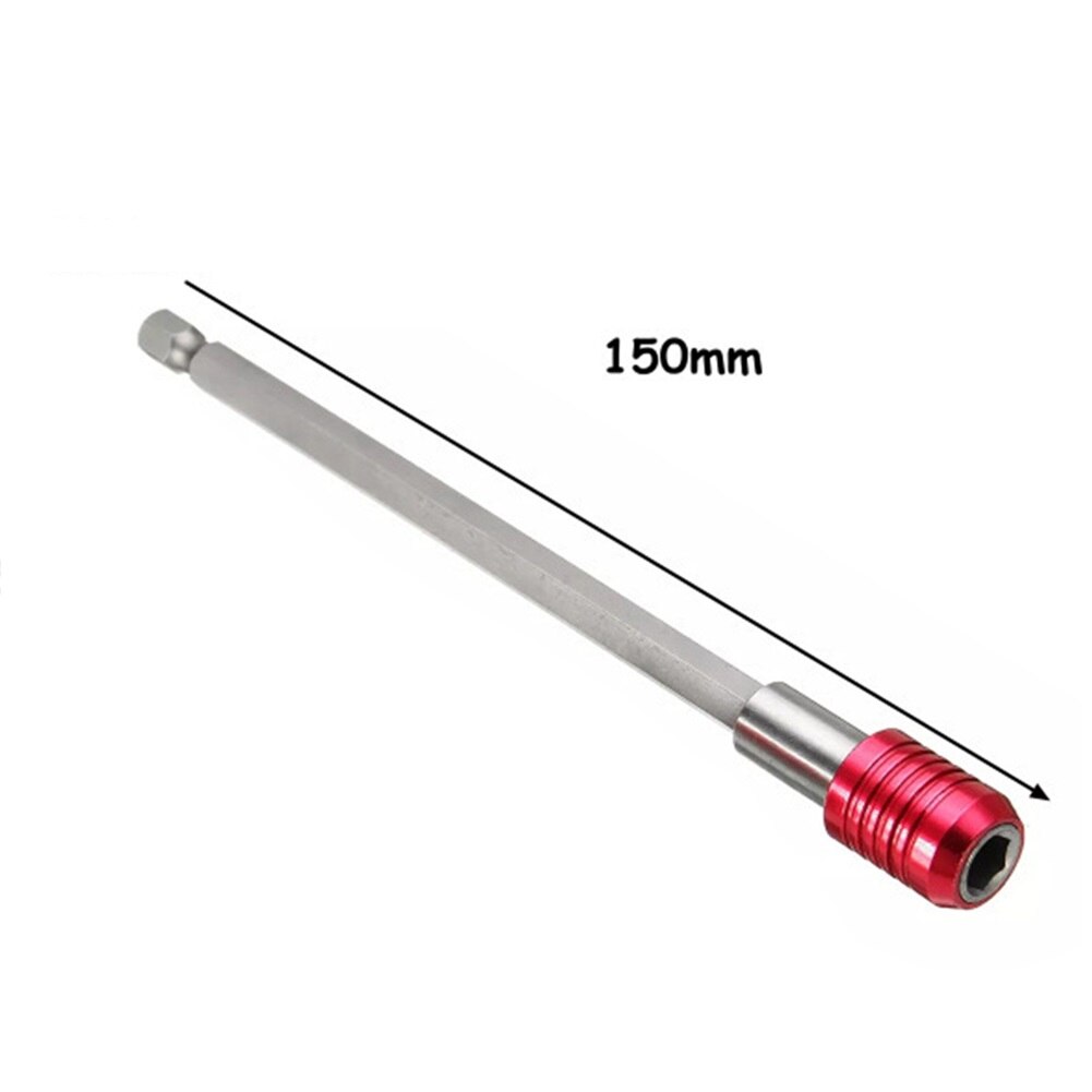 Durable Screwdriver bit holder Extension Extend 1/4'' Hex Drill bit part Holder: 150mm