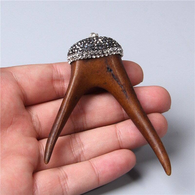 Vintage étnico touro crânio vaca osso pingente de dente crânio charme pingente para fazer jóias masculino feminino neckalce encontrando bravo guerreiro: 3