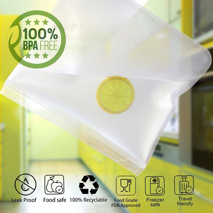 Leak Proof Zip Lock Bags Reusable Freezing Sandwich/Bread/Snack/Fruit Food Storage Bag Kitchen Refrigerated Storage Containers