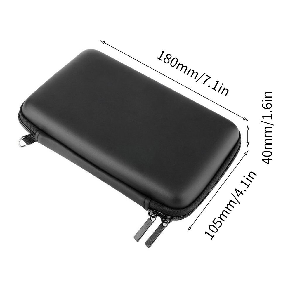 Cool Schwarz EVA Haut Tragen Hard Case Tasche Tasche 18,5x11x4,5 cm Für Nintend 3DS LL mit strap Gaming Mithelfer