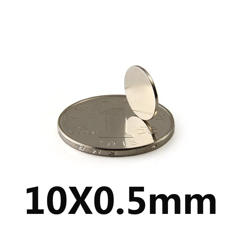 * 50 stuks 10x0.5mm N35 Super Sterke Krachtige Kleine Ronde Zeldzame Aarde Neodymium Magneten 10 mm x 0.5mm