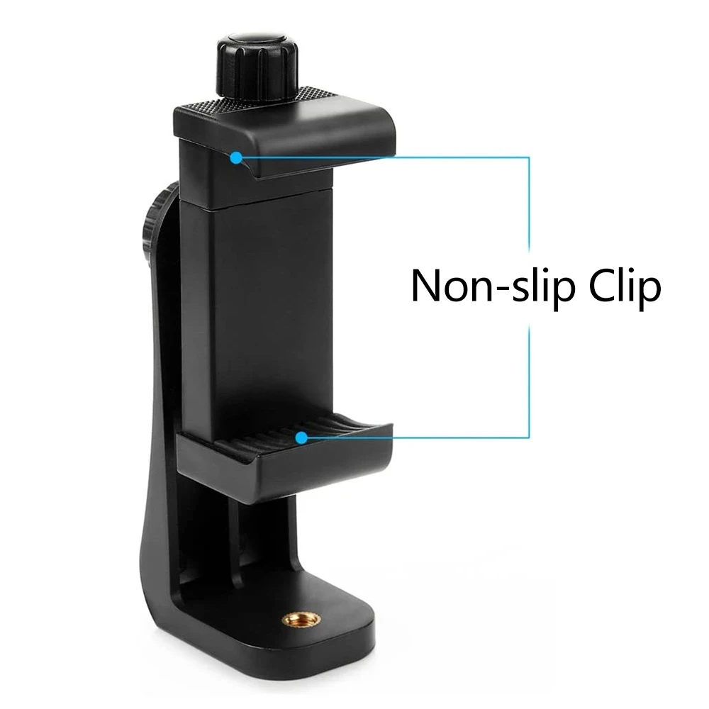 Suporte para smartphone vertical horizontal tripé adaptador de montagem suporte giratório clipe ajustável para iphone android telefone celular