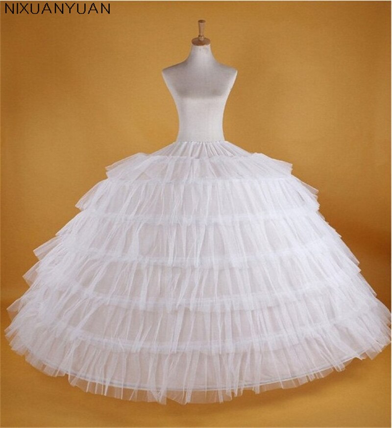 Big White Petticoats Super Puffy Ball Gown Slip Underskirt For Adult Wedding Formal Dress Brand Large 7 Hoops Long Crinoline