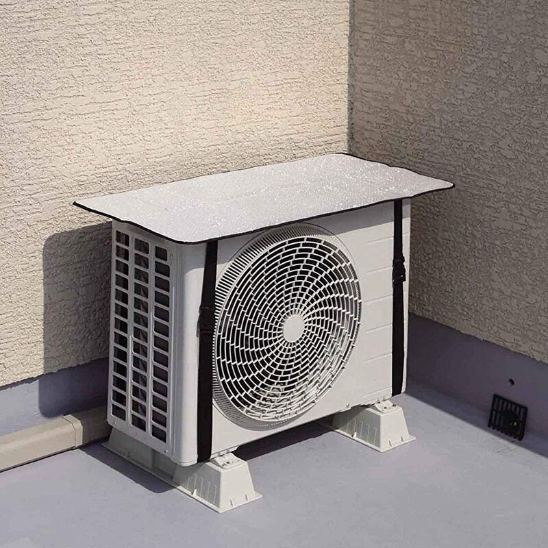 All Season Universal Mesh Air Conditioner Cover AC Cover for Outside AC Unit Foil Composite Flame Retardant Rainproof