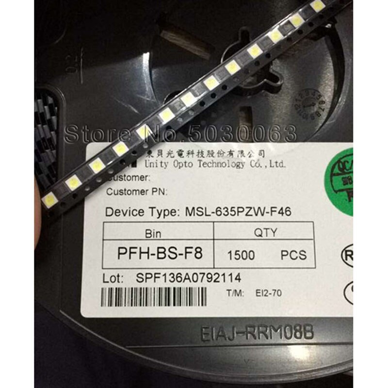 50 stuks/partij led smd 3535 koel wit 1w 350ma 3v led lichtgevende diode laagspanning tv achtergrondverlichting reparatie speciale lamp kralen