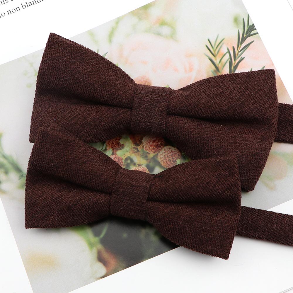 Heren Super Zachte Donzige Suede Ouder-kind Bowtie Set Macarons Effen Kleur Klassieke Leuke Vlinder Rood Groen Blauw roze Stropdas