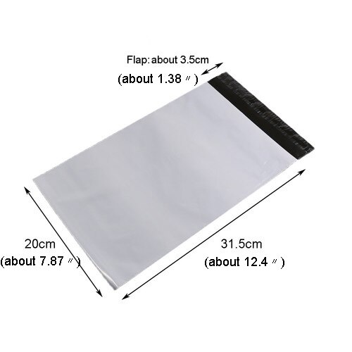 50 st plast kuvertpåse bud förvaringspåsar självhäftande plast express poly postpåsar brevpapper kuvert: 50 st 20 x 35cm