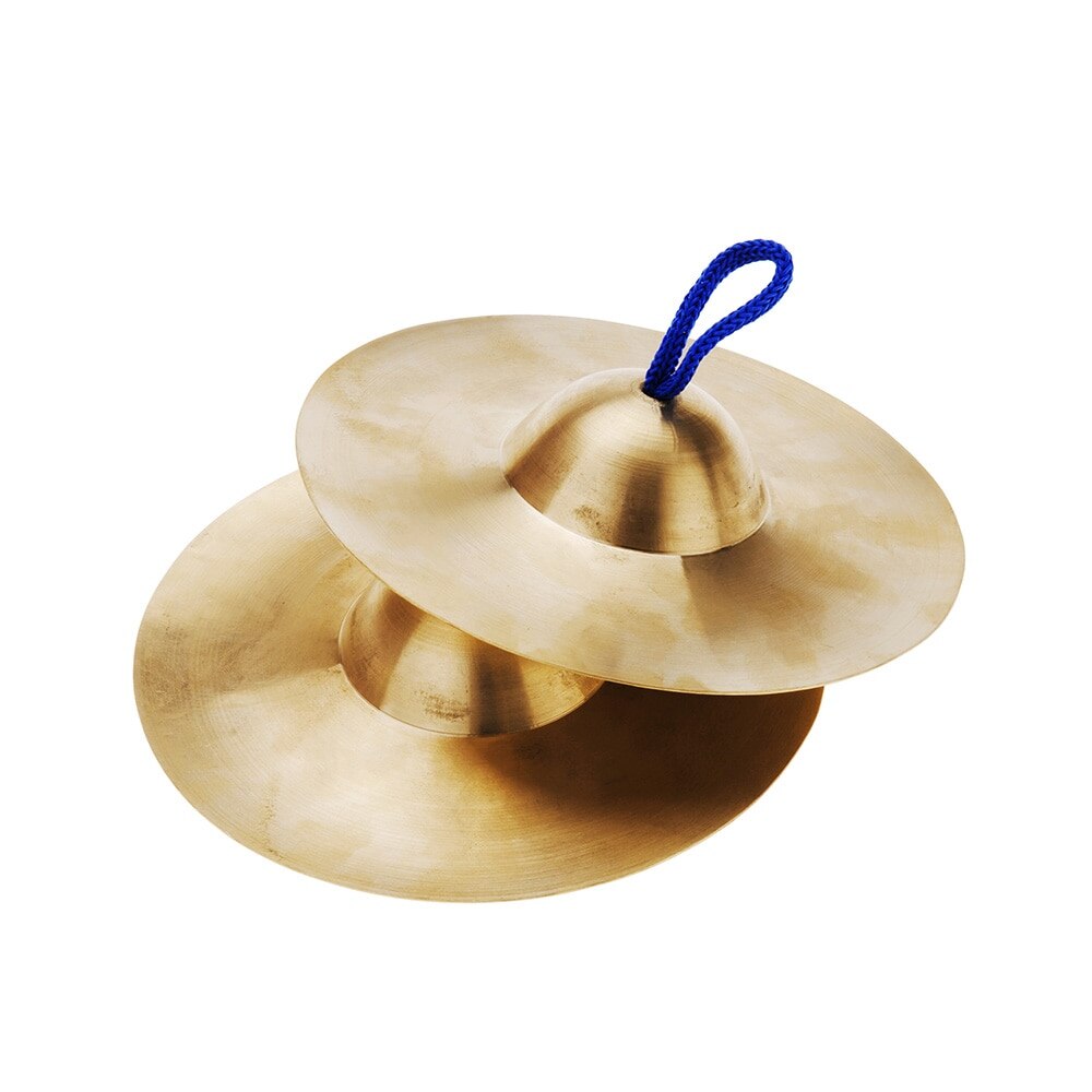 15 cm/5.9in Mini niños pequeños de cobre mano platillos Gong Band ritmo Beats percusión instrumento musical de juguete