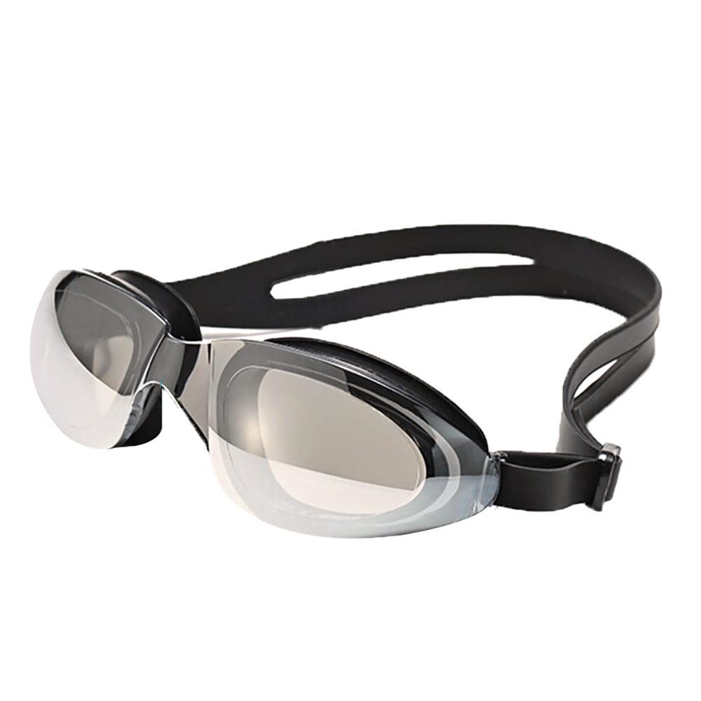 Verstelbare 3D goggle Waterdicht Professionele Anti-fog Bril UV Bescherming HD Zwembril & xs: Black