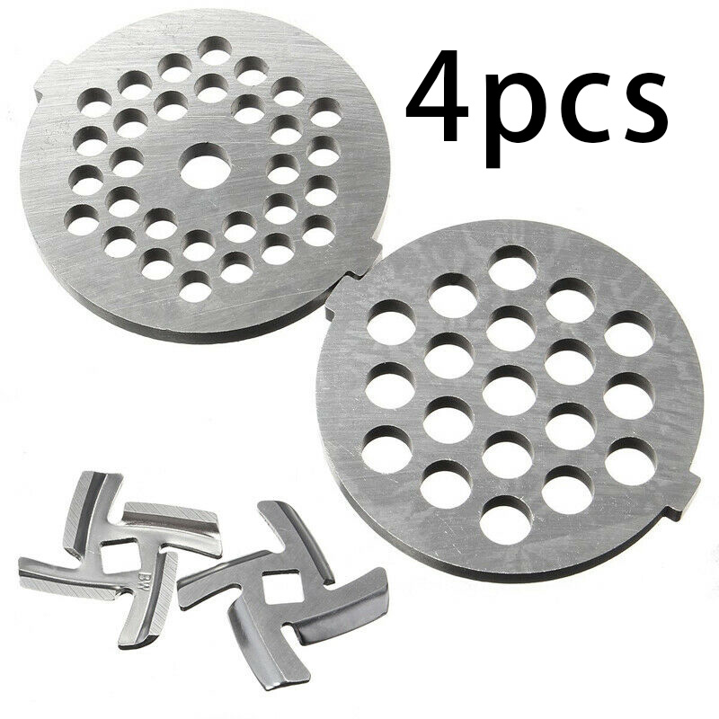 2x Cutter Cutting Blade + 2x Meat Chopper Plates Mincer Part For MG30/60 Grinder