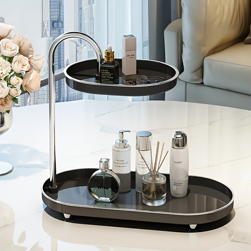 Lichte luxe badkamer opbergrek opbergrek kaptafel huidverzorgingsproducten entree bureau sleutel diversen opbergrek