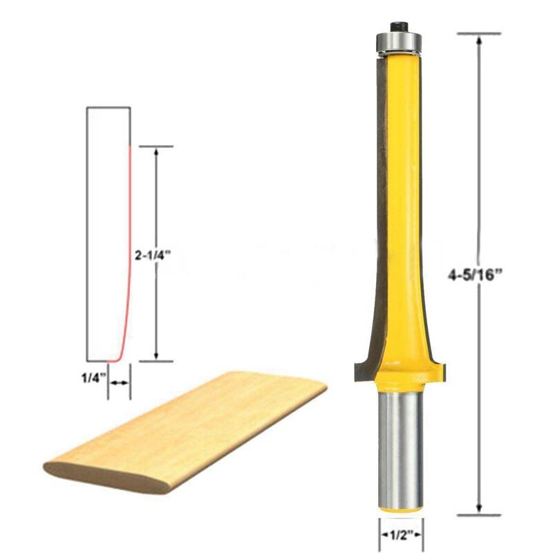 Louver Slat Woodworking Cutter Milling Router Bit - Medium - 1/2 inch Shank