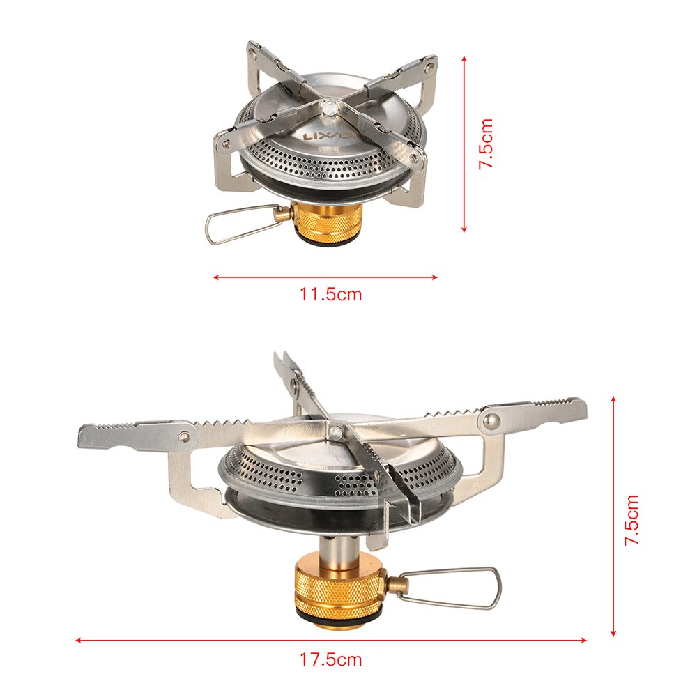 Lixada-estufa de Gas portátil ultraligera para acampar al aire libre, hornillo plegable para acampar, senderismo, mochilero, Picnic, 3500W