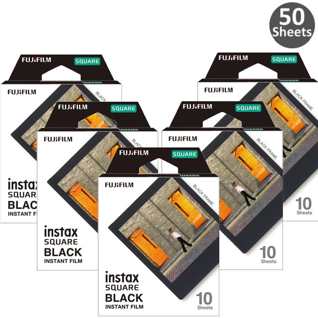 Fujifilm Instax Mini Film carré papier Photo bord noir/blanc 10-50 feuilles pour caméra Instax SQ10 SQ6 SQ20 partager imprimante SP-3