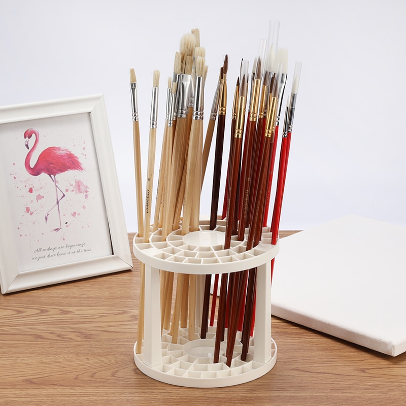 Support de pinceaux de peinture à l&#39;aquarelle, porte-stylo avec 49 trous