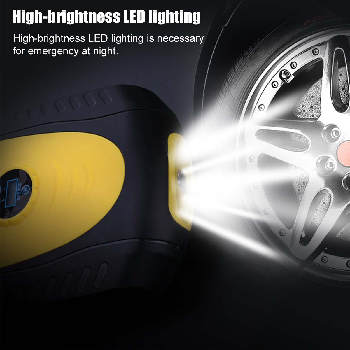 120W Autoband Opblaasbare Pomp Air Compressor Auto Luchtpomp Voor Auto Motorfiets 12V Digitale Bandenpomp 150 psi