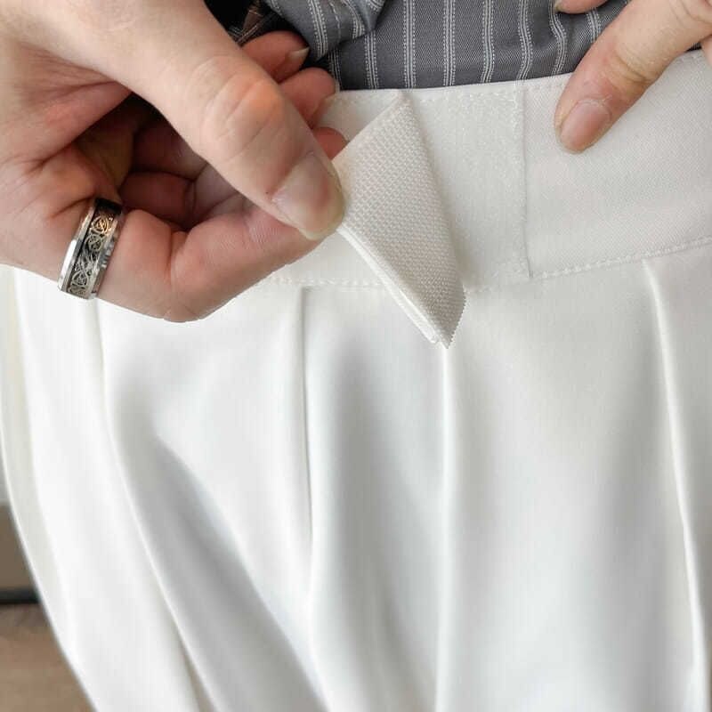 Pantalones de Velcro para hombre, botas Martin de tendencia, cintura elástica, pantalones casuales de gran tamaño, pantalones bombachos bonitos, Otoño e Invierno