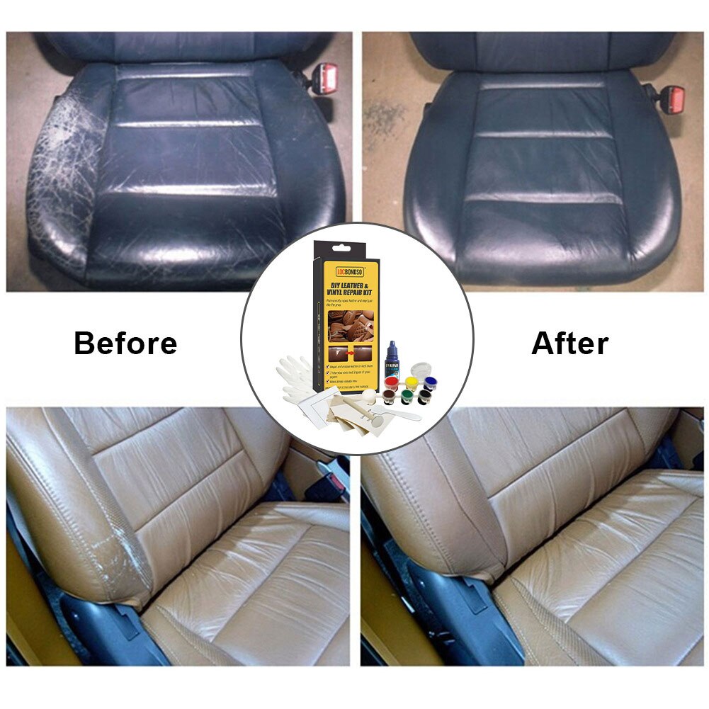 Car Leather Repair Liquid Car Leather Seat Repair Kit Leather Vinyl Repair Kit For Holes Cracks Patches Car Repairing