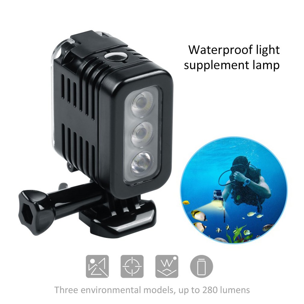 30 meter Onderwater Waterdichte Duiken LED LED Light Spot Lamp voor GoPro Hero 5 4 3 + 3 Sport Camera