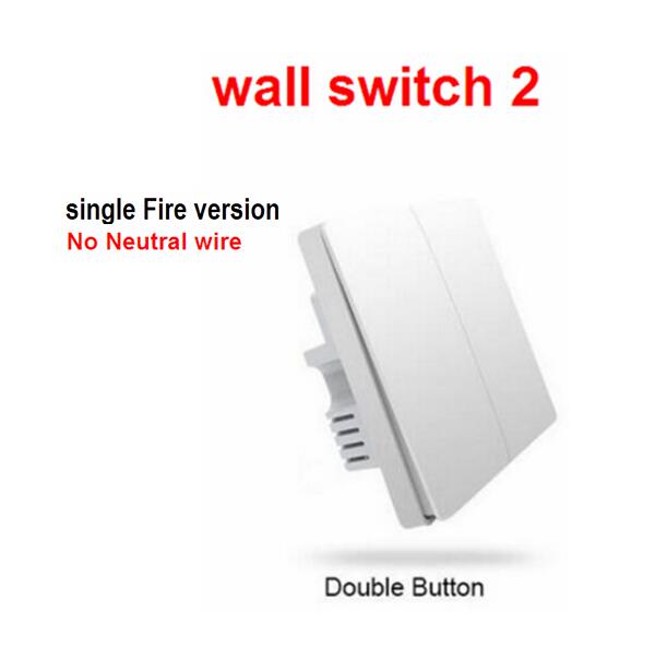 Aqara – interrupteur mural sans fil Zigbee, contrôle de la lumière, simple feu, neutre, avec application pour maison intelligente ou télécommande Homekit: wall switch 2