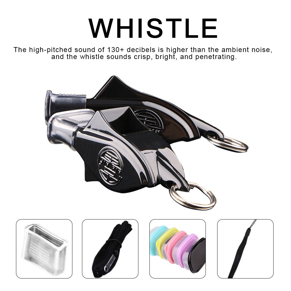 Whistle 130 Decibels High Frequency Dolphin Whistle For Outdoor Sports Basketball Football Training Match Referee Mouth Grip