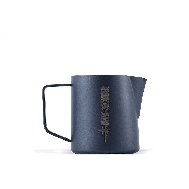 MHW-3Bomber Milch Krüge Milchaufschäumer Krug Krokodil Auslauf Edelstahl Barista Werkzeuge Kaffee Zubehör ziehen Blume: preußisch Blau / 600ml