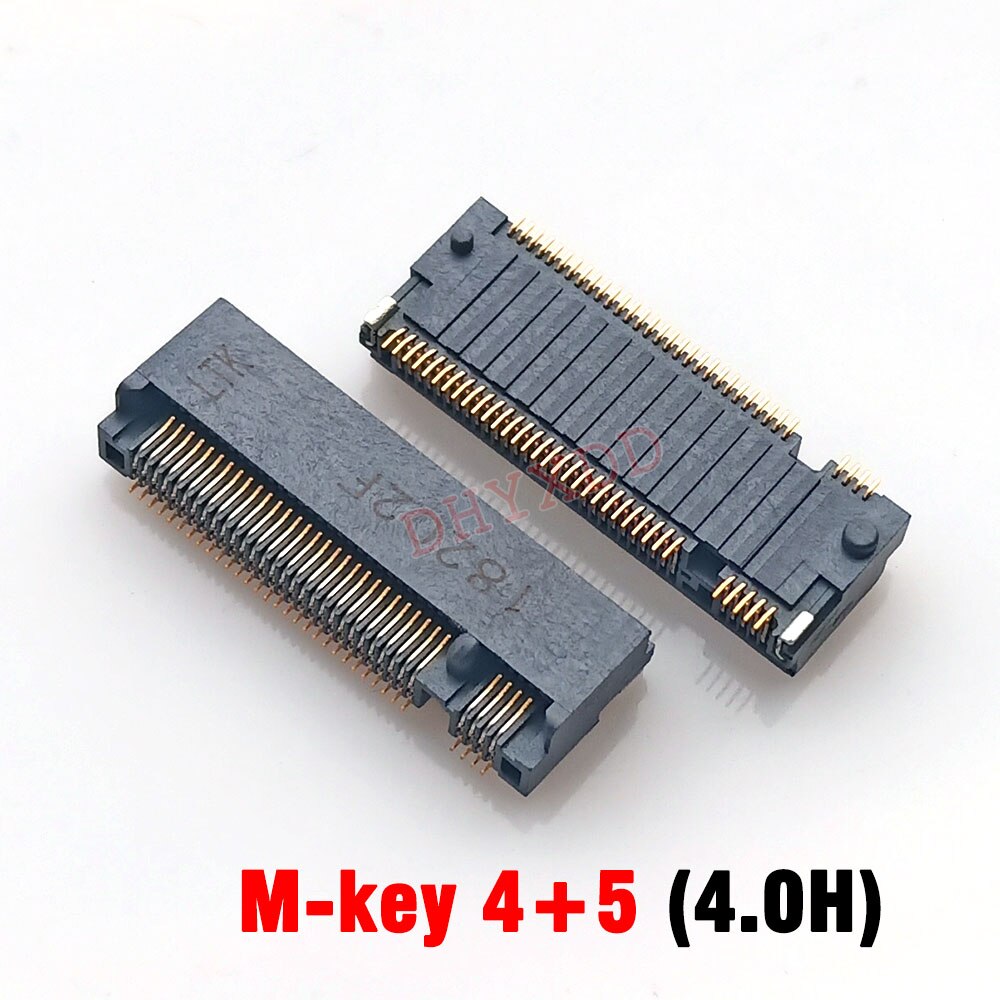 1PCS For LTK Connector SSD Interface NASM0 S6701 TP20 NGFF Slot M.2 Seat M - KEY 2.0 H 4 + 5 Type 3.0H H3.2 H4.2 H4.8 H6.5 H8.5